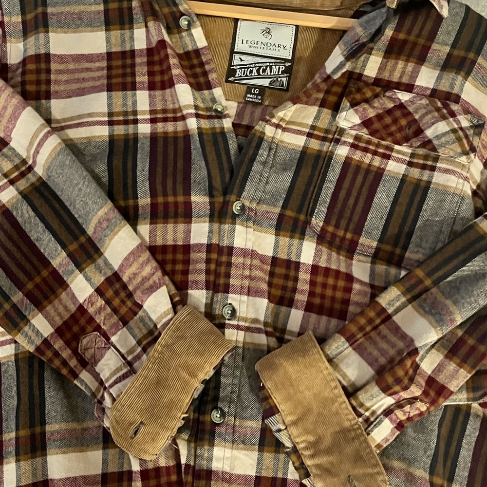 Legendary Whitetails Plaid Heavyweight Large Flannel